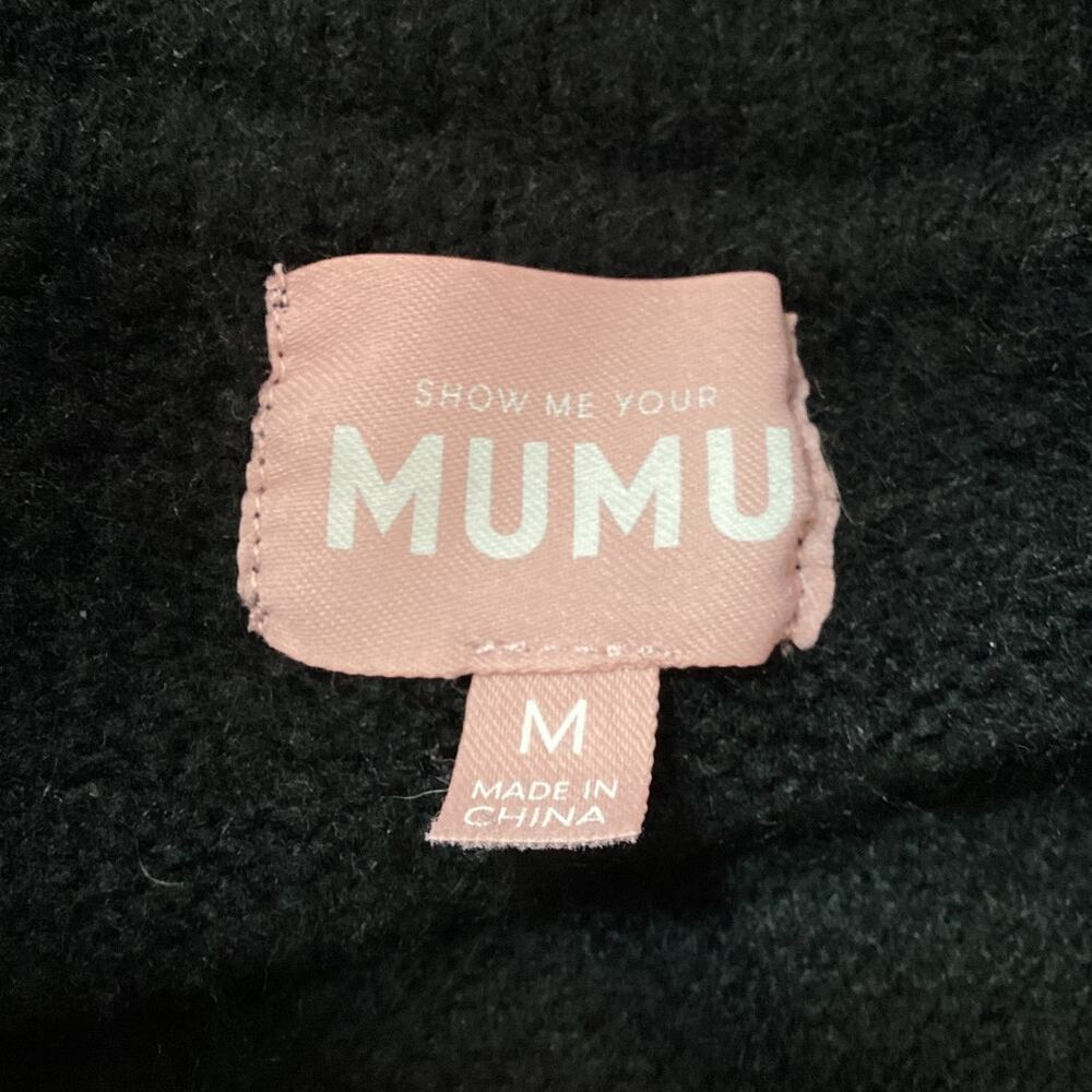 Show Me Your Mumu Cozy Black Melrose Coat Size M - Picture 4 of 4